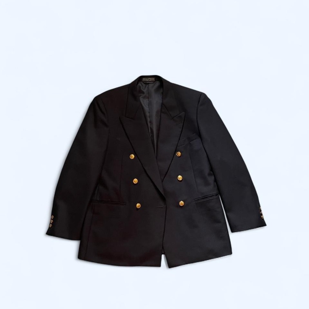 Navy wool blend men's blazer size L by Bert Pulitzer